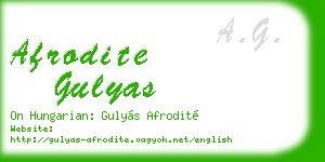 afrodite gulyas business card