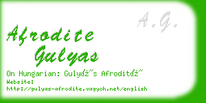 afrodite gulyas business card